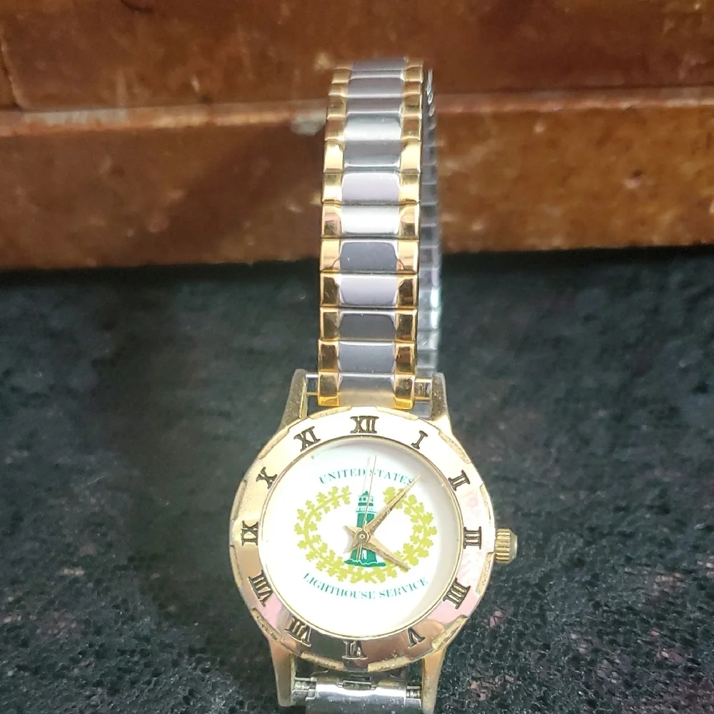 Gold and Silver United States Lighthouse Service Watch AG766